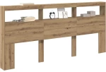 vidaXL Κεφαλάρι Artisan Oak 220 x 17 x 102 cm Επεξεργασμένο ξύλο