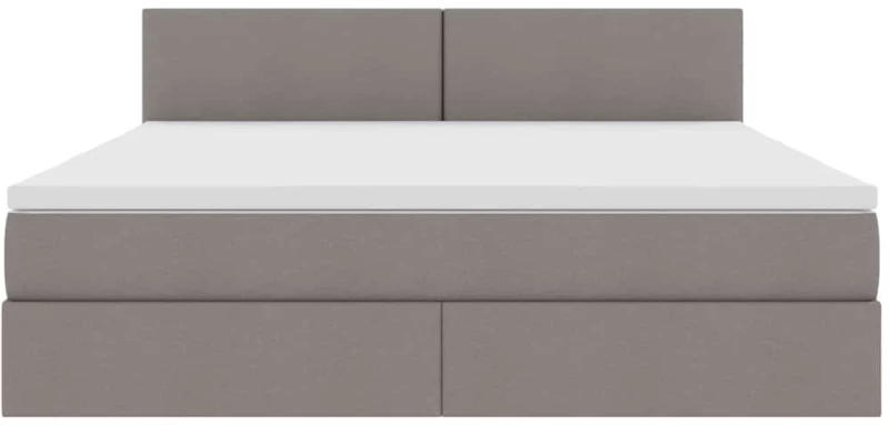 vidaXL Κρεβάτι με αποθηκευτικό χώρο και LED Taupe 180 x 200 cm
