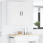 vidaXL Κρεμαστό ντουλάπι κουζίνας με ράφι Λευκό 80 x 31 x 80 εκ.