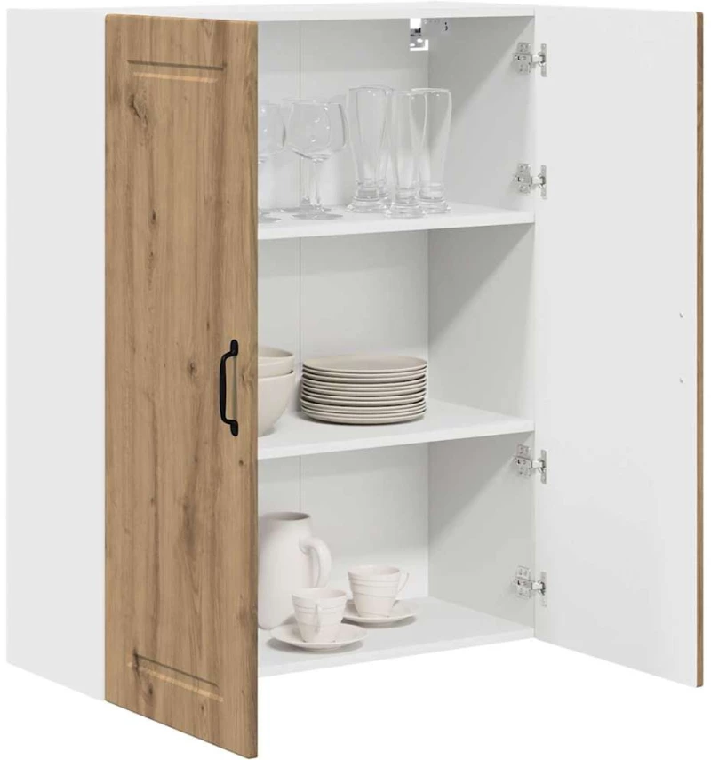 vidaXL Κρεμαστό ντουλάπι κουζίνας Artisan Oak 80 x 31 x 100 εκ.