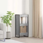vidaXL Βιβλιοθήκη Γκρίζο Σονομα 80 x 30 x 155 εκ Επεξεργασμένο ξύλο