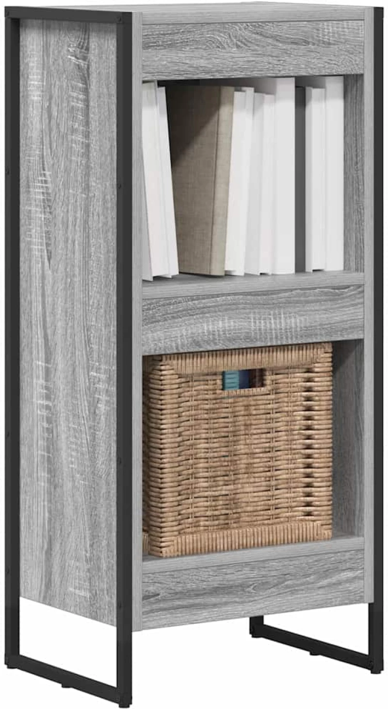 vidaXL Βιβλιοθήκη Γκρίζο Σονομα 80 x 30 x 155 εκ Επεξεργασμένο ξύλο