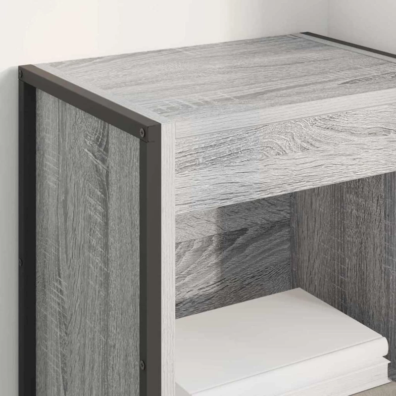 vidaXL Βιβλιοθήκη Γκρίζο Σονομα 80 x 30 x 155 εκ Επεξεργασμένο ξύλο
