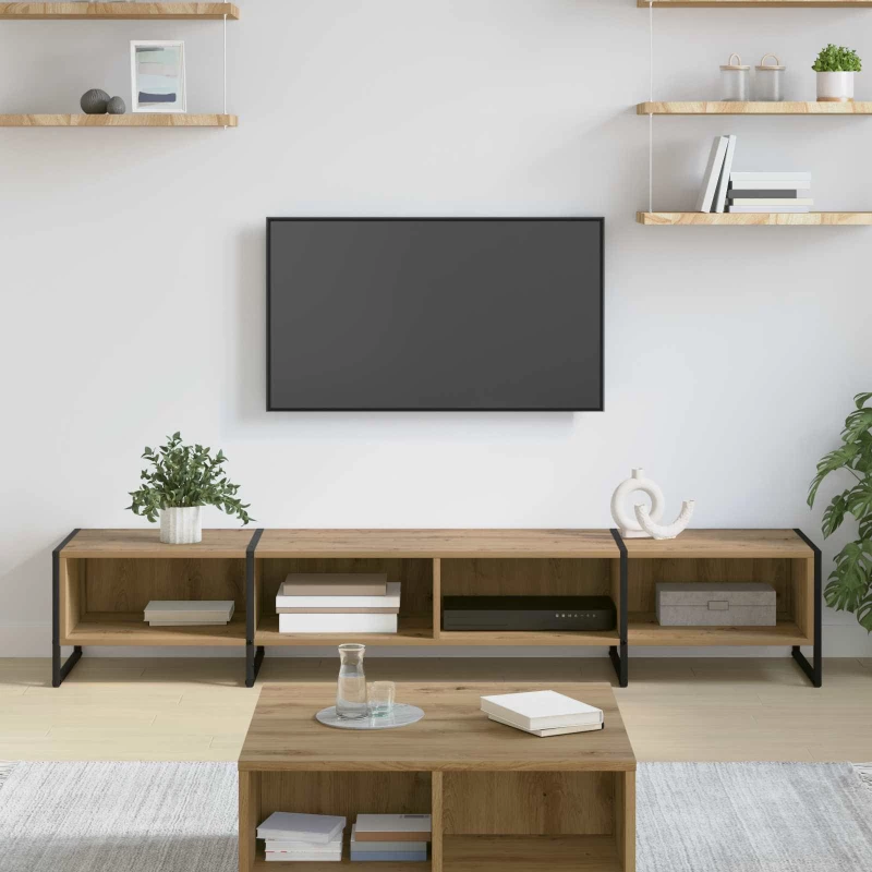 vidaXL Ντουλάπι TV Καρυδιά Χειροποίητης Εργασίας 170.5 x 36 x 30.5 εκ