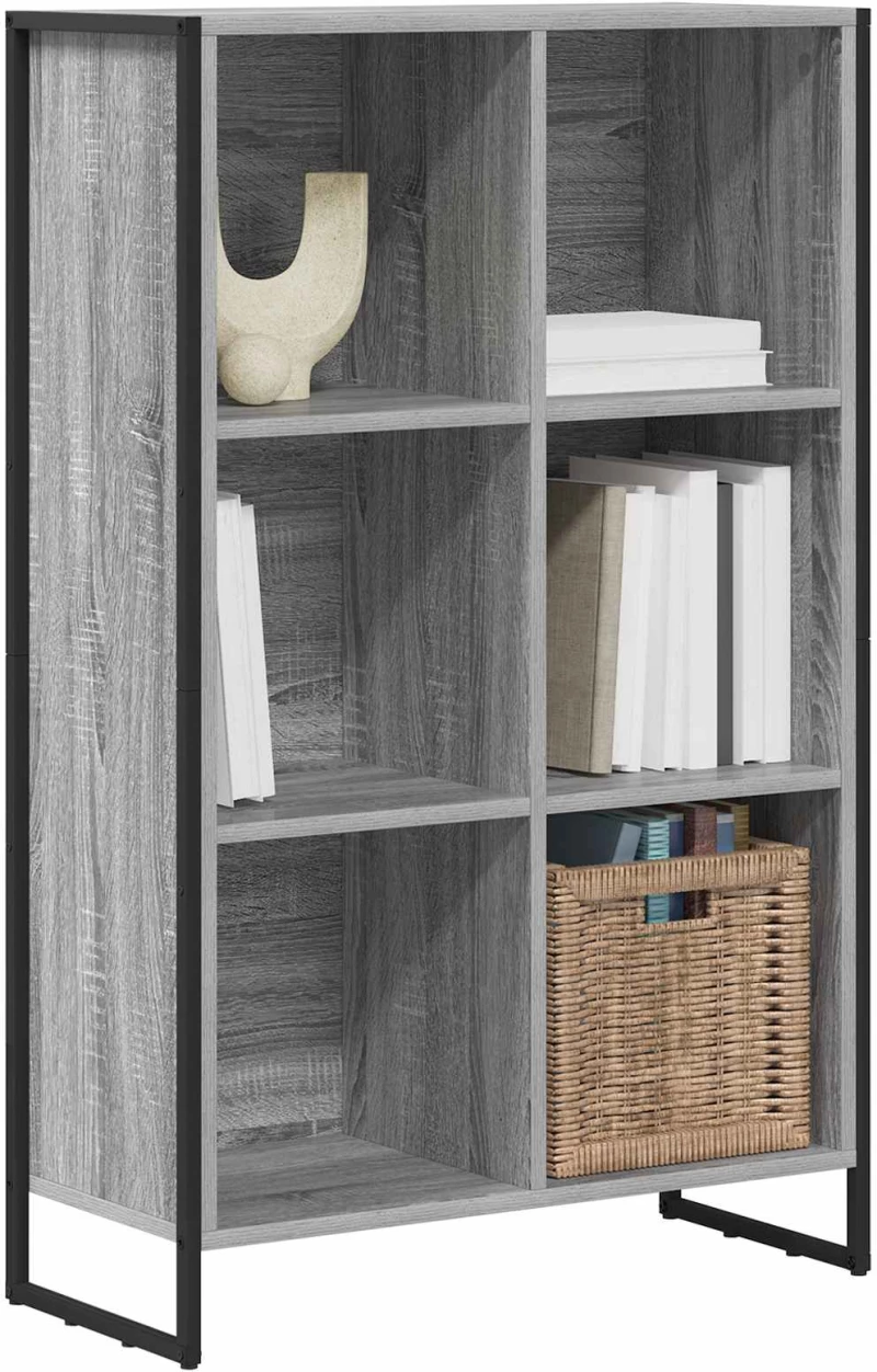 vidaXL Βιβλιοθήκη Γκρίζο Σονομα 99.5 x 30 x 108.5 εκ
