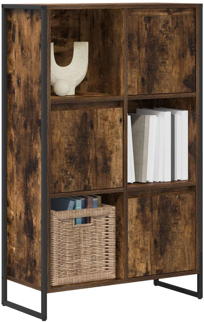 vidaXL Βιβλιοθήκη Καπνιστό Δρύς 68 x 30 x 108.5 εκ. Επεξεργασμένο ξύλο