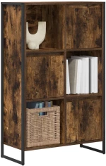 vidaXL Βιβλιοθήκη Καπνιστό Δρύς 68 x 30 x 108.5 εκ. Επεξεργασμένο ξύλο