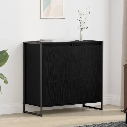 vidaXL Βοηθητικό ντουλάπι Μαύρη Οξυά 79 x 36 x 75 εκ
