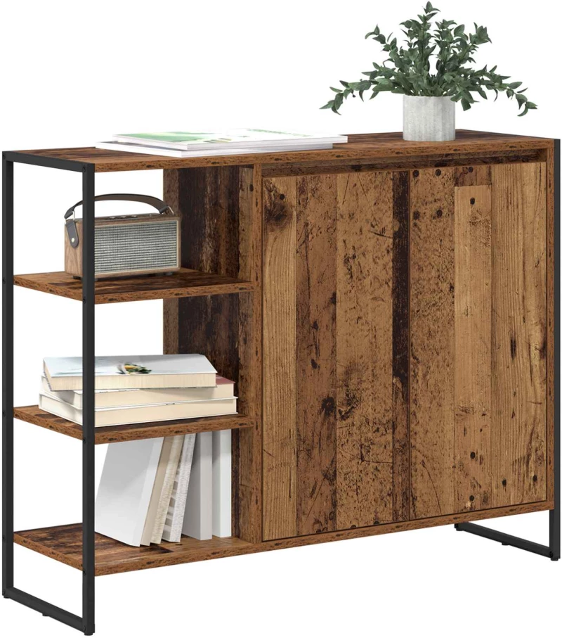 vidaXL Βοηθητικό ντουλάπι Παλιό Ξύλο 96.5 x 30 x 75 εκ