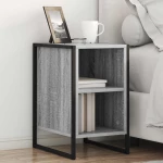 vidaXL Κομοδίνο 2 pcs Γκρίζο Σονομα 39.5 x 30 x 50 εκ