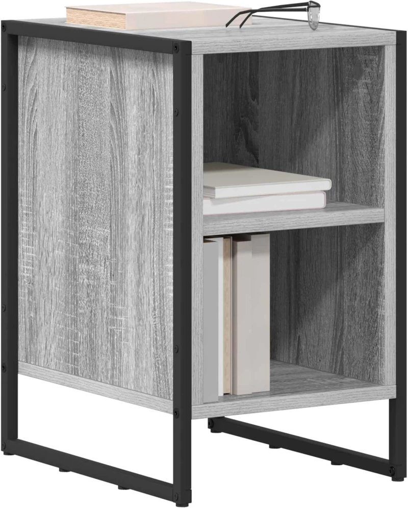 vidaXL Κομοδίνο 2 pcs Γκρίζο Σονομα 39.5 x 30 x 50 εκ