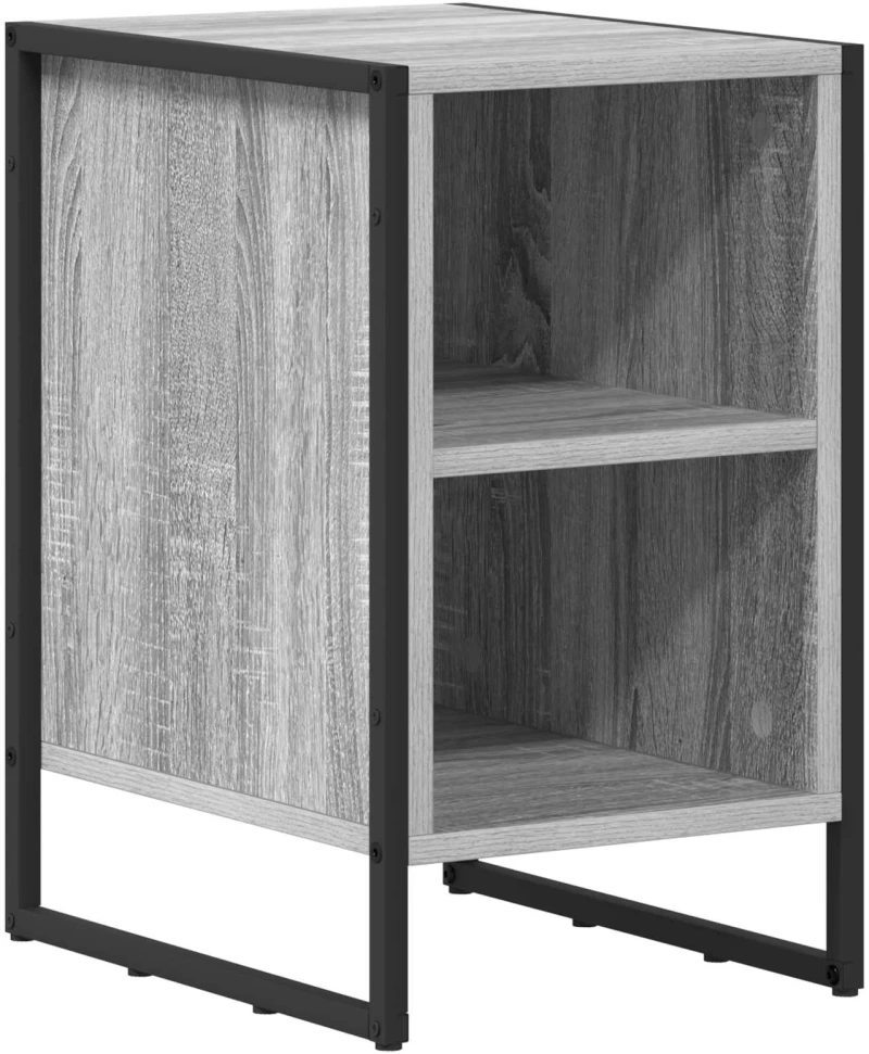 vidaXL Κομοδίνο 2 pcs Γκρίζο Σονομα 39.5 x 30 x 50 εκ