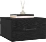 vidaXL Κομοδίνο Μαύρη Οξυά 35 x 35 x 20 εκ Επεξεργασμένο ξύλο