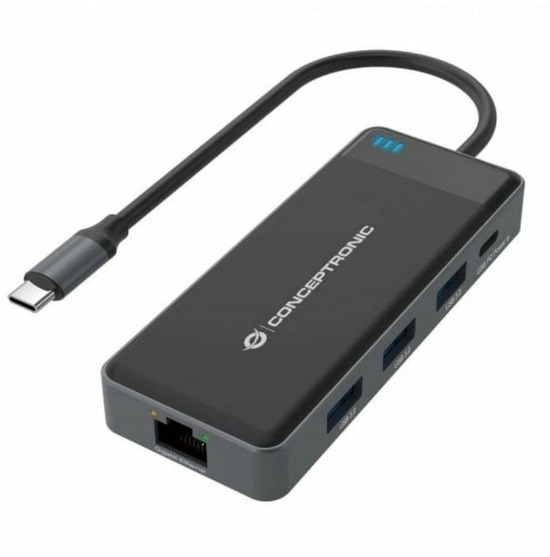 Hub USB-C 7 Θύρες Conceptronic 110518107101 Μαύρο Γκρι 100 W (1 μονάδα)
