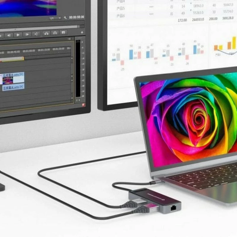 Hub USB-C 7 Θύρες Conceptronic 110518107101 Μαύρο Γκρι 100 W (1 μονάδα)
