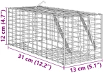vidaXL Παγίδα Ζώων Πράσινο 31 x 13 x 12 εκ. Ατσάλι