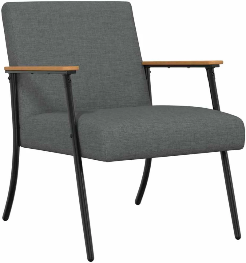 vidaXL Πολυθρόνα Σκούρο Γκρι 59 x 75 x 78 εκ ύφασμα