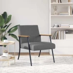 vidaXL Πολυθρόνα Σκούρο Γκρι 59 x 75 x 78 εκ ύφασμα