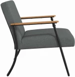 vidaXL Πολυθρόνα Σκούρο Γκρι 59 x 75 x 78 εκ ύφασμα