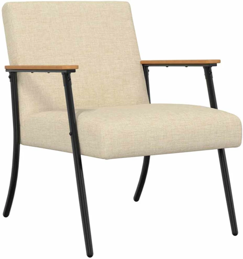 vidaXL Πολυθρόνα Κρεμ 59 x 75 x 78 εκ ύφασμα