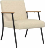 vidaXL Πολυθρόνα Κρεμ 59 x 75 x 78 εκ ύφασμα