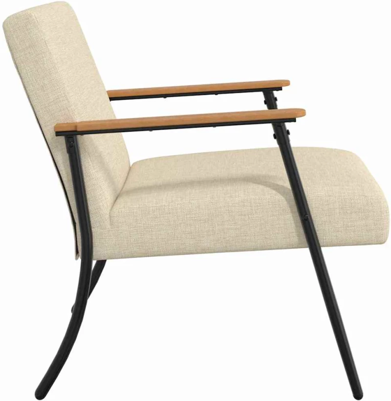 vidaXL Πολυθρόνα Κρεμ 59 x 75 x 78 εκ ύφασμα