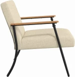 vidaXL Πολυθρόνα Κρεμ 59 x 75 x 78 εκ ύφασμα