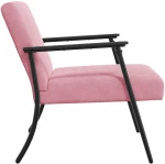vidaXL Πολυθρόνα Ροζ 59 x 75 x 78 εκ Βελούδο