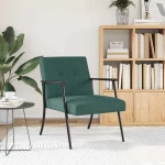 vidaXL Πολυθρόνα Σκούρο Πράσινο 59 x 75 x 78 εκ ύφασμα