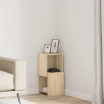 vidaXL Γωνιακό Ντουλάπι Λευκό 25,5x25x55εκ Επεξεργασμένο ξύλο