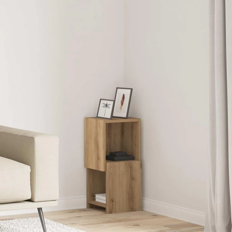 vidaXL Γωνιακό Ντουλάπι Λευκό 25,5x25x55εκ Επεξεργασμένο ξύλο