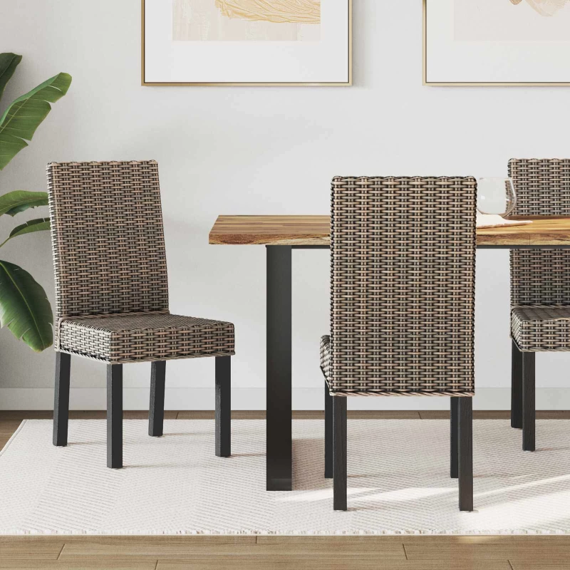 vidaXL Καρέκλα τραπεζαρίας 2 pcs Μαύρο πλύσιμο 45 x 54 x 93 εκ
