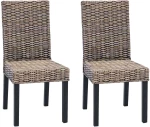 vidaXL Καρέκλα τραπεζαρίας 2 pcs Μαύρο πλύσιμο 45 x 54 x 93 εκ