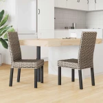 vidaXL Καρέκλα τραπεζαρίας 2 pcs Μαύρο πλύσιμο 45 x 54 x 93 εκ