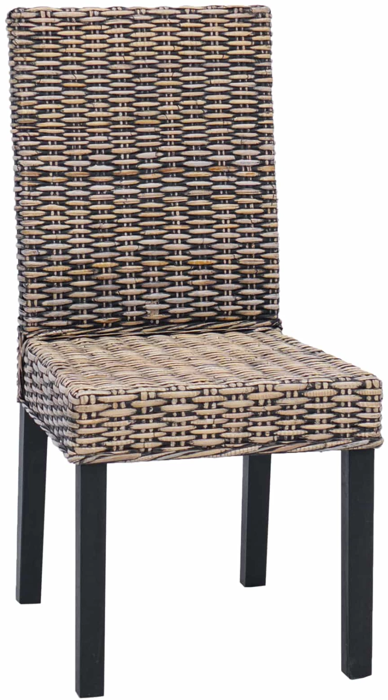 vidaXL Καρέκλα τραπεζαρίας 2 pcs Μαύρο πλύσιμο 45 x 54 x 93 εκ