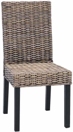 vidaXL Καρέκλα τραπεζαρίας 2 pcs Μαύρο πλύσιμο 45 x 54 x 93 εκ
