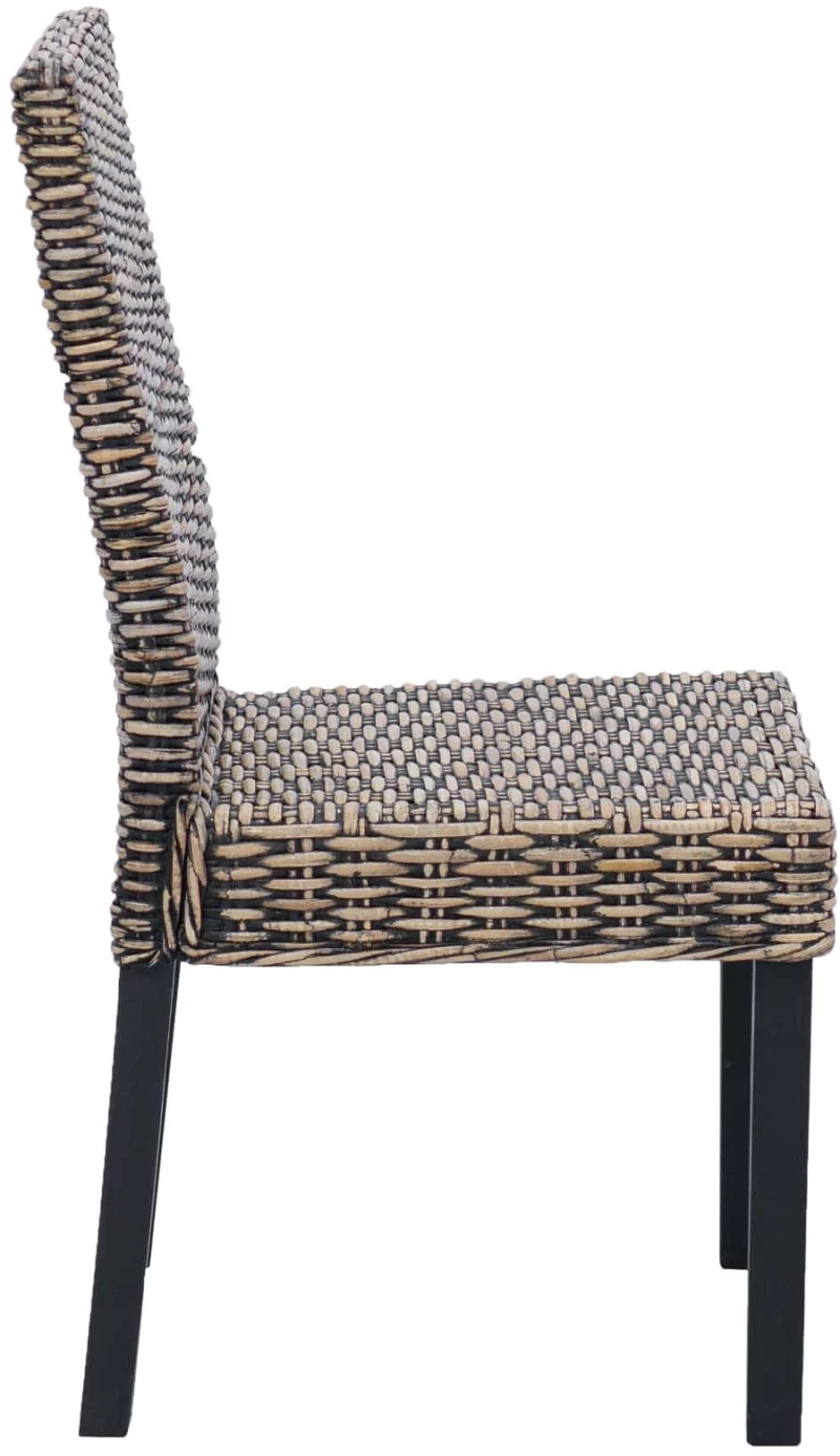 vidaXL Καρέκλα τραπεζαρίας 2 pcs Μαύρο πλύσιμο 45 x 54 x 93 εκ