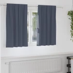 vidaXL Κουρτίνες με κουρτίνες 2 pcs Ανθρακί 140x140cm Πολυεστέρας