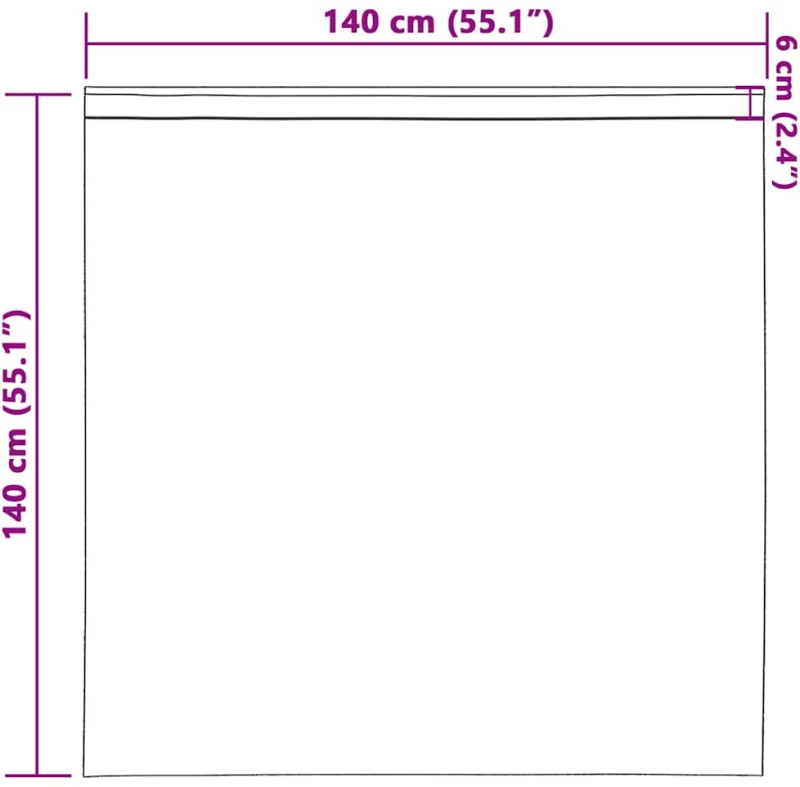 vidaXL Κουρτίνες με κουρτίνες 2 pcs Ανθρακί 140x140cm Πολυεστέρας