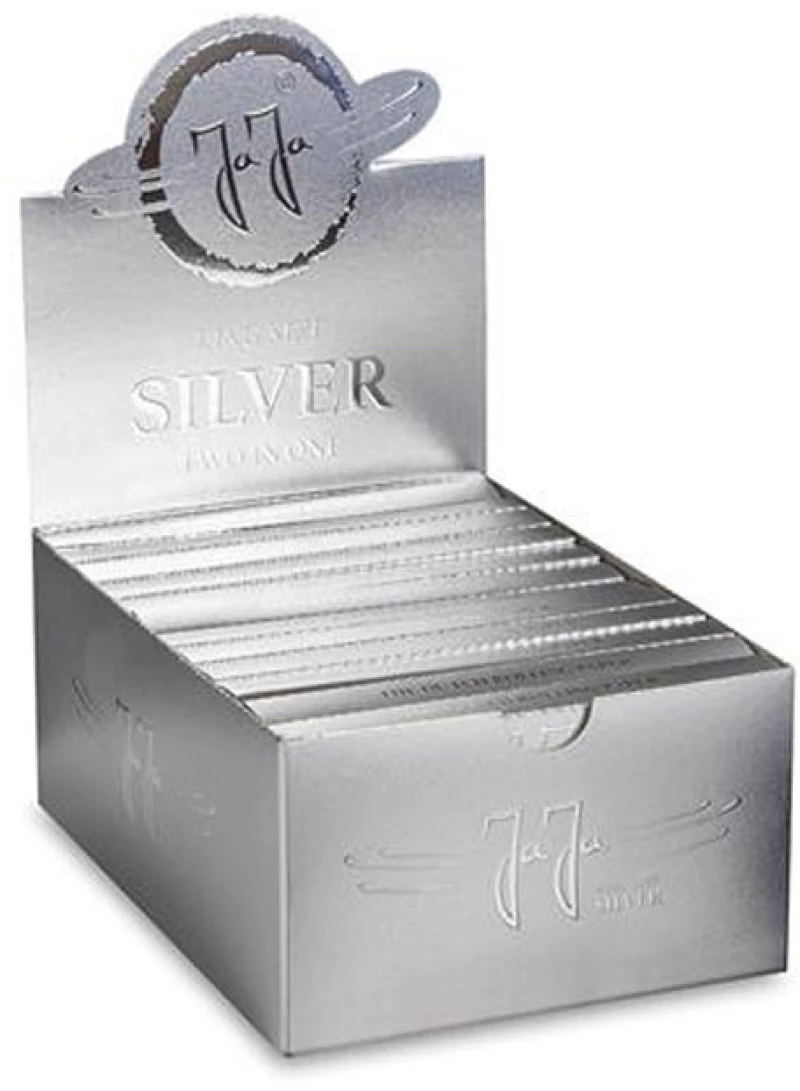 JaJa Χαρτάκια Silver NEW - King Size Slim με Τζιβάνα 32φ.
