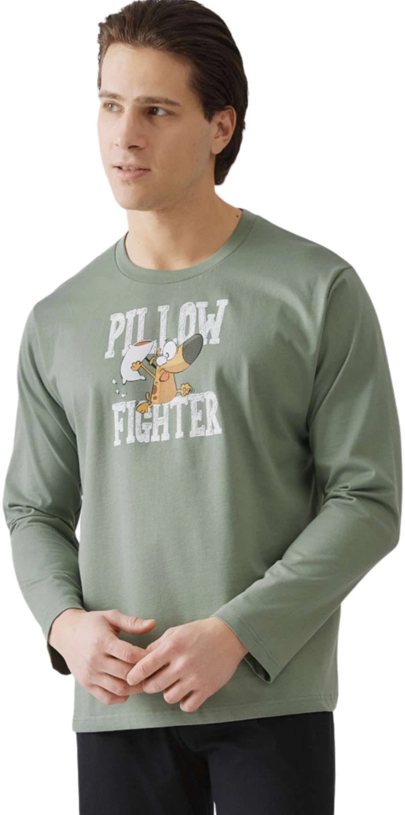 Ανδρική Πιτζάμα Minerva Pillow Fighter – 100% Βαμβάκι Χακί 71276-423