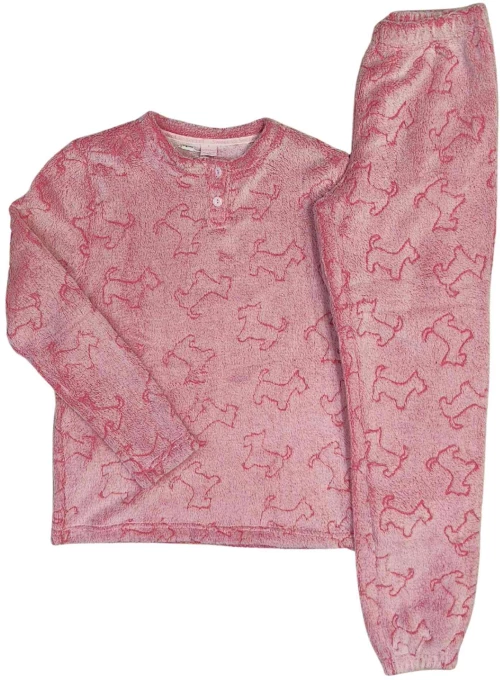 Fleece Γυναικείες Πυτζάμες Ροζ 1919