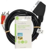 NEDIS Καλώδιο SCART αρσ. - 3x RCA αρσ. με διακόπτη (in/out), 2.00m