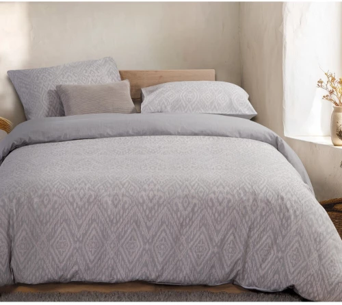 ΣΕΝΤΟΝΙΑ KING SIZE ΣΕΤ 4ΤΕΜ ΜΕ ΛΑΣΤΙΧΟ (ORION GREY) - NEF NEF ORION GREY / 100% ΒΑΜΒΑΚΙ