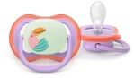 Philips Avent Πιπίλα Σιλικόνης Ultra Air Night, 18μηνών+, Leopard/Bird (2 τεμάχια)