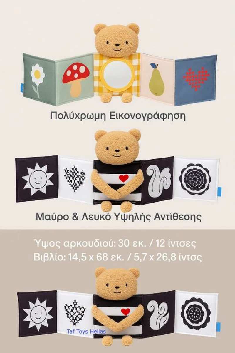 Taf Toys Υφασμάτινο Βιβλίο Δραστηριοτητήτων Snuggle Bear