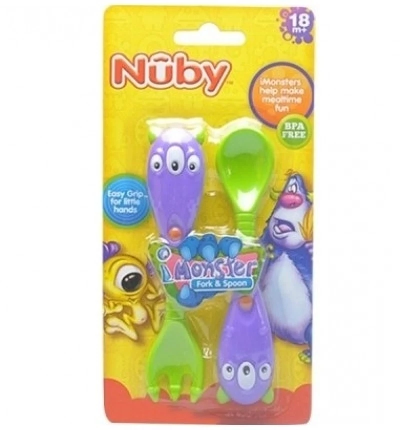 Nuby Κουτάλι - Πηρούνι Monster
