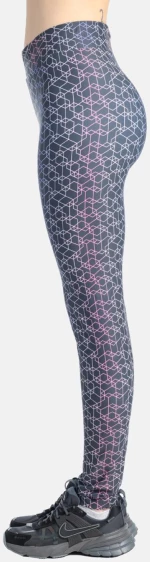 Αθλητικό κολάν γυναικείο "Geometric" μαύρο