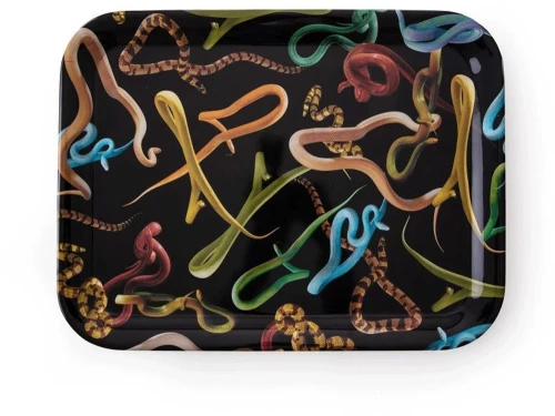 Δίσκος Σερβιρίσματος Snakes 19035 32x43,5x2cm Multi Seletti Μελαμίνη