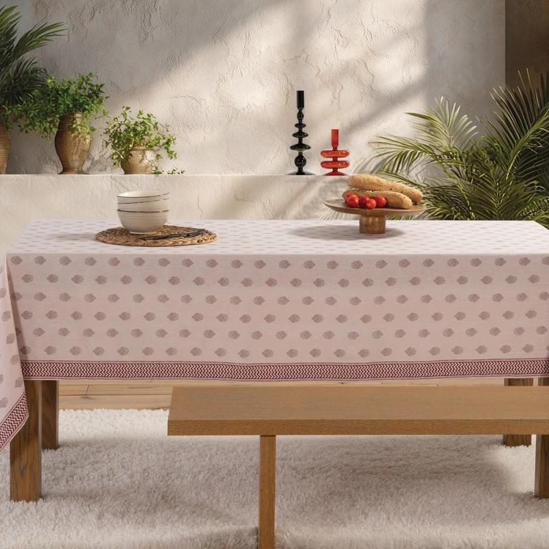 Τραπεζομάντηλο Orphea Beige Nef-Nef Homeware 140X240 Βαμβάκι-Πολυέστερ